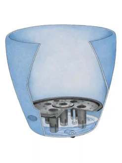 Viva Round Self-Watering Rolling Planter, 17.25” Diameter -Deals The Garden & Yard Store 39325 002