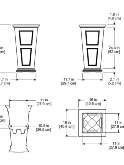 Fairfield Self-Watering Tall Patio Planters, 28” 15 Fairfield Self-Watering Tall Patio Planters, 28” -Deals The Garden & Yard Store 39342 15V tif