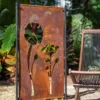 Poppy Corten Steel Screen