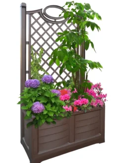 Separate Flower Box With Trellis -Deals The Garden & Yard Store 3 4 crop 8613626 04V