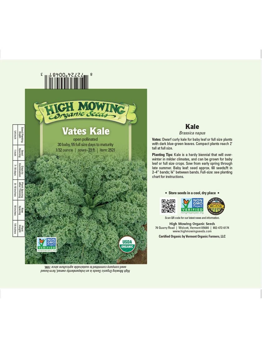 Vates Kale Organic Seeds 2 Vates Kale Organic Seeds - Image 2