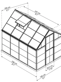 Canopia® By Palram Harmony™ Greenhouse, 6' -Deals The Garden & Yard Store 8588022 11V tif