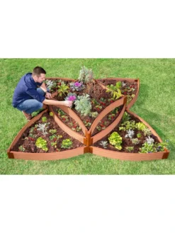 Classic Sienna Raised Garden Bed Versailles Sunburst With 1" Boards -Deals The Garden & Yard Store 8589503 01v