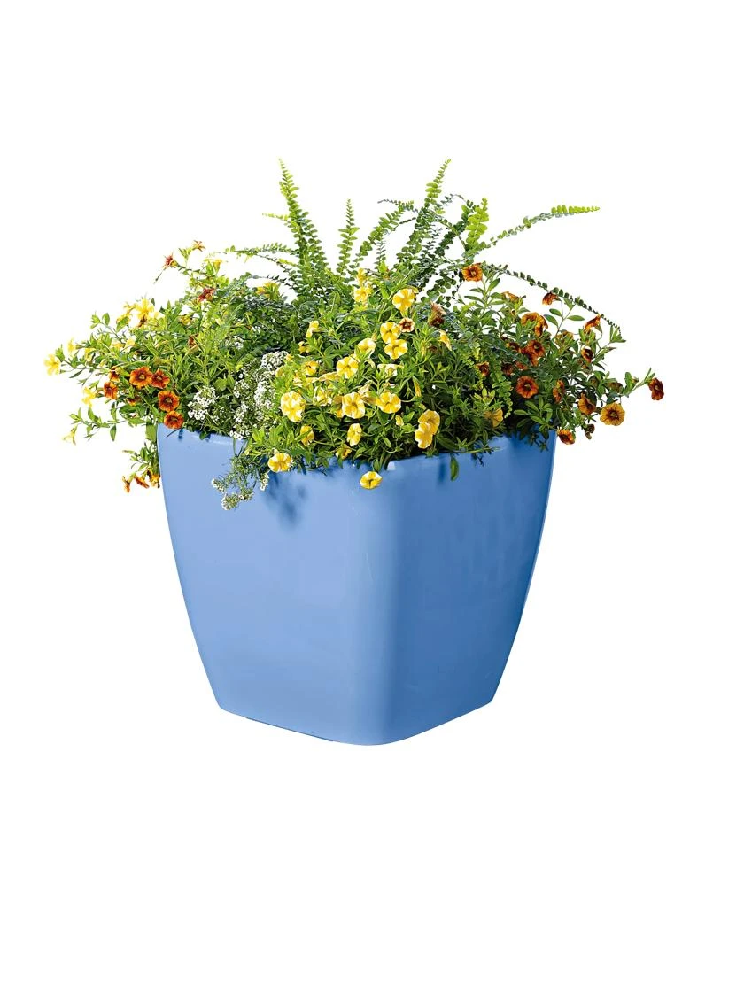 Viva Square Self-Watering Rolling Planter, 14" Diameter 4 Viva Square Self-Watering Rolling Planter, 14" Diameter - Image 4