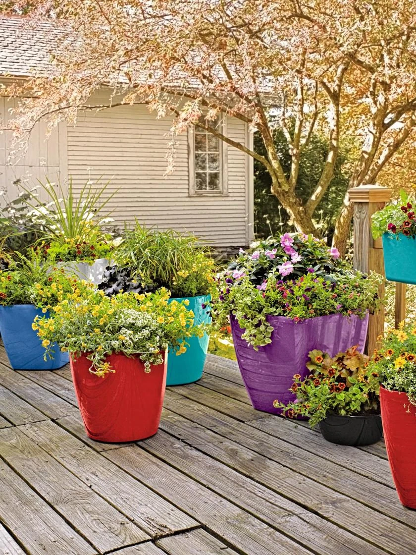 Viva Square Self-Watering Rolling Planter, 14" Diameter 2 Viva Square Self-Watering Rolling Planter, 14" Diameter - Image 2