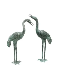 Bronze Crane Statues, Small