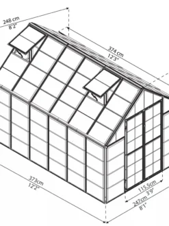 Canopia® By Palram Harmony™ Snap & Grow Greenhouse, 8' -Deals The Garden & Yard Store 8591044 05V jpg