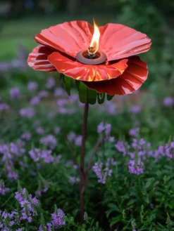 Desert Steel Poppy Garden Torch