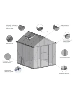 Canopia® By Palram Glory™ Greenhouse, 8' -Deals The Garden & Yard Store 8591547 17v