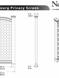 Luxembourg Vinyl Privacy Screen 5 Luxembourg Vinyl Privacy Screen -Deals The Garden & Yard Store 8593147 03V tif
