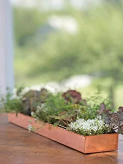 Rectangular Copper Plant Tray, 24" X 5" -Deals The Garden & Yard Store 8593533 4626 tif