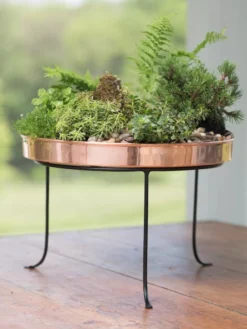 Large Round Copper Plant Tray, 14" -Deals The Garden & Yard Store 8593567 4637 tif