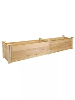 Premium Cedar Raised Garden Bed, 16" X 96" -Deals The Garden & Yard Store 8593824 01V greenes premium cedar raised garden bed