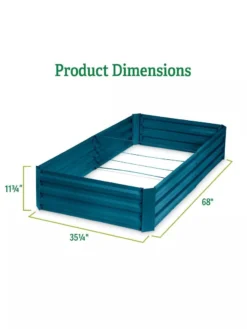 Demeter Corrugated Metal Raised Bed, 34" X 68" -Deals The Garden & Yard Store 8594183 dims GSC