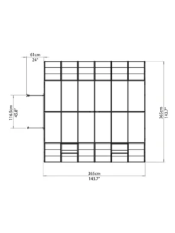 Canopia® By Palram Americana™ Greenhouse, 12' X 12' -Deals The Garden & Yard Store 8595693 16v scaled