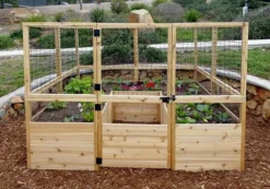 Garden In A Box Cedar Raised Bed With Deer Fence, 8' X 8' -Deals The Garden & Yard Store 8595875 03V tif