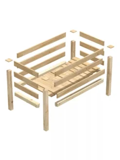 Elevated Cedar Garden Bed, 2' X 4' X 31" -Deals The Garden & Yard Store 8596147 09V 3 4