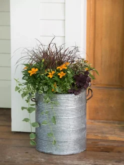 Galvanized Rim Planters 8 Galvanized Rim Planters -Deals The Garden & Yard Store 8597443 1708 tif