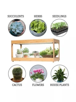 Low Bamboo LED Grow Light Garden -Deals The Garden & Yard Store 8597720 3