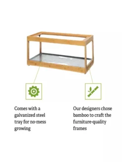 Low Bamboo LED Grow Light Garden -Deals The Garden & Yard Store 8597720 5