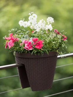 Weave Round Railing Planter, 11" -Deals The Garden & Yard Store 8598370 8584 tif