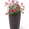 Weave Self-Watering Round Tall Planter, 12-1/2"