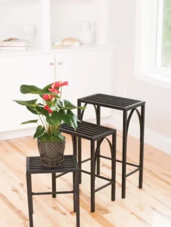 Gothic Arch Nesting Plant Stands, Set Of 3 -Deals The Garden & Yard Store 8599023 14578 tif