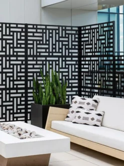 Veradek 3-Panel Privacy Screen Set, Blocks -Deals The Garden & Yard Store 8599185 09V tif