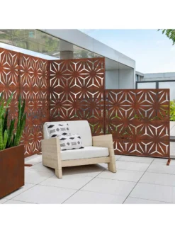 Veradek 2-Panel Privacy Screen Set, Star -Deals The Garden & Yard Store 8599214 05v