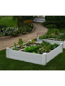 Raised Garden Bed With Grow Grid, 4' X 4'