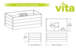 Urban Keyhole Garden 3' X 5' -Deals The Garden & Yard Store 8599297 05V tif
