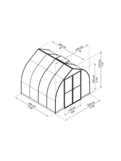 Canopia® By Palram Bella™ Greenhouse, 8' -Deals The Garden & Yard Store 8599337 08v