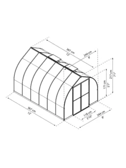 Canopia® By Palram Bella™ Greenhouse, 8' -Deals The Garden & Yard Store 8599338 04v