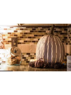 Desert Steel Pumpkin Luminary, Tall -Deals The Garden & Yard Store 8599559 08v