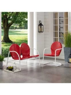 Crosley Griffith Loveseat & Chair Outdoor Seating Set -Deals The Garden & Yard Store 8599634 03v