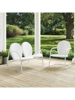 Crosley Griffith Loveseat & Chair Outdoor Seating Set -Deals The Garden & Yard Store 8599634 05v