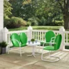 Crosley Griffith Loveseat, 2 Chairs & Side Table Outdoor Seating Set