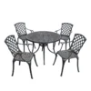 Crosley Sedona Five-Piece Outdoor Dining Set With High Back Armchairs