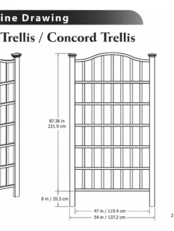 Concord Composite Vinyl Trellis -Deals The Garden & Yard Store 8599770 03V tif
