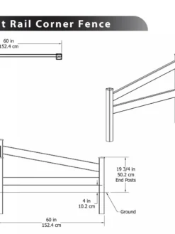 Split Rail Corner Vinyl Fence -Deals The Garden & Yard Store 8599774 03V tif