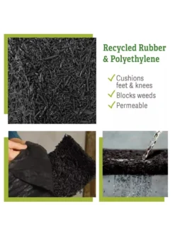 Recycled Rubber Mulch Edging, 12’ X 6” -Deals The Garden & Yard Store 8599854 material GSC
