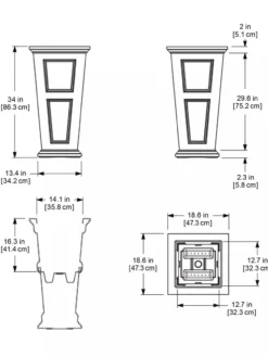 Fairfield Self-Watering Tall Patio Planters, 34” 27 Fairfield Self-Watering Tall Patio Planters, 34” -Deals The Garden & Yard Store 8600109 11V tif