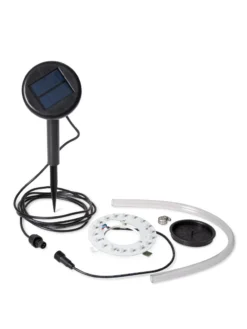 Solar Illuminated Planter Tall Granite, 32" -Deals The Garden & Yard Store 8600181 18793 tif