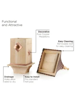 Copper Shingled Roof Bird House -Deals The Garden & Yard Store 8600197 03v