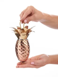 Pineapple Pure Copper Rain Chain, 8.5' -Deals The Garden & Yard Store 8600210 03v