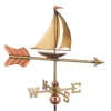 Sailboat Garden Copper Weathervane With Pole