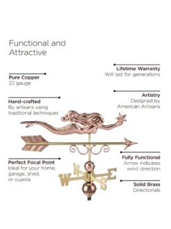 Little Mermaid Copper Weathervane -Deals The Garden & Yard Store 8600350 04v