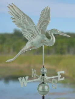 Graceful Blue Heron Copper Weathervane -Deals The Garden & Yard Store 8600374 07v