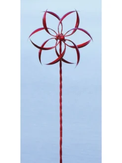Feather Staked Wind Spinner, 15" -Deals The Garden & Yard Store 8600479 02v feather staked wind spinner 15 inch red