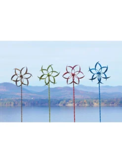 Feather Staked Wind Spinner, 15" -Deals The Garden & Yard Store 8600479 04v